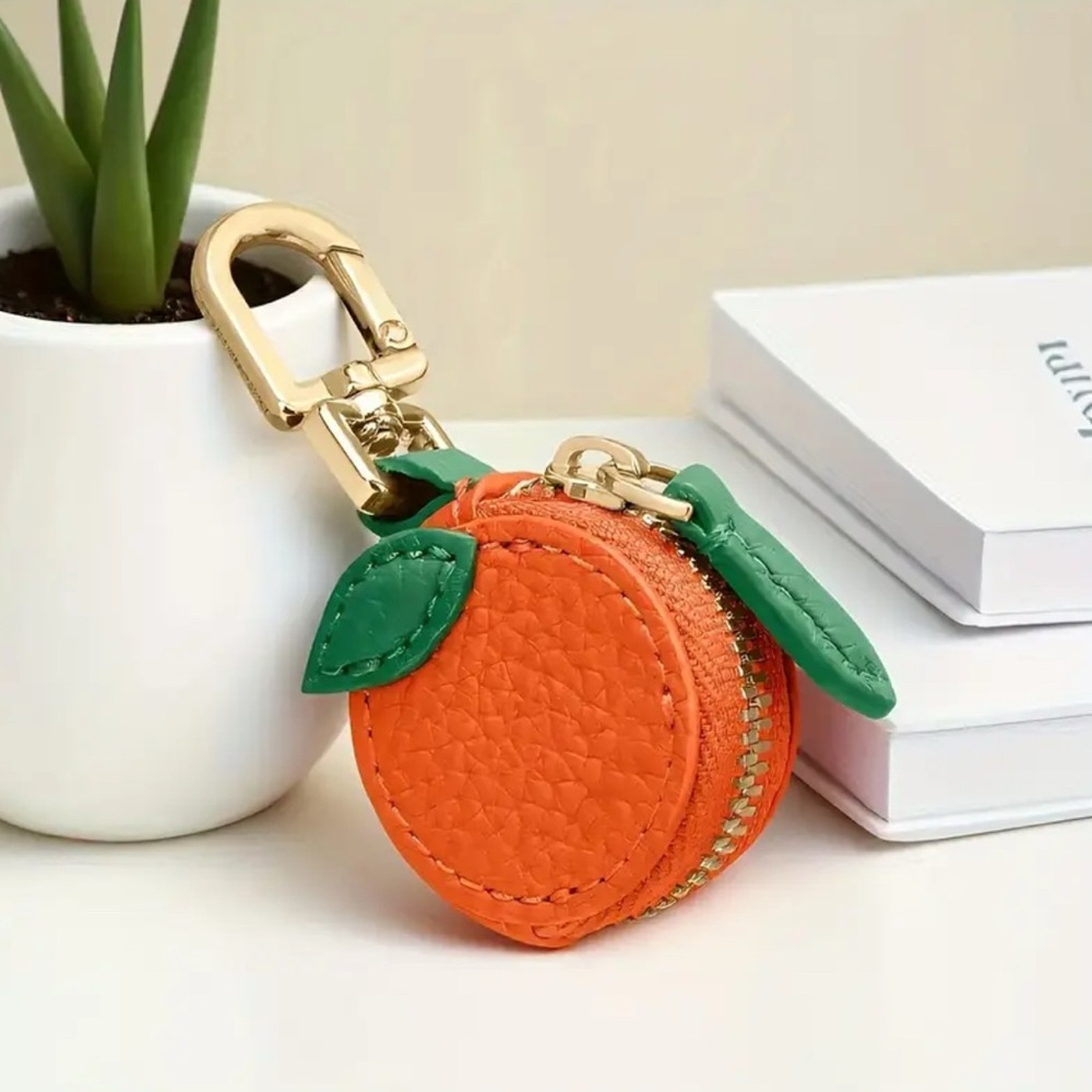 Orange Purse Charm Keychain - Picture 3 of 9